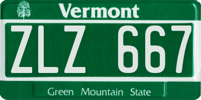 VT license plate ZLZ667