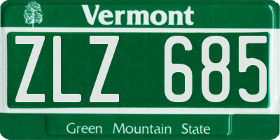 VT license plate ZLZ685