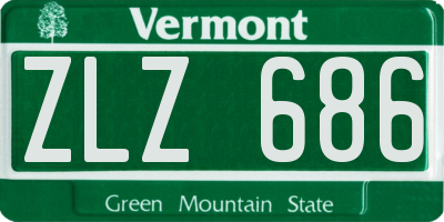 VT license plate ZLZ686