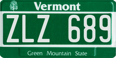 VT license plate ZLZ689