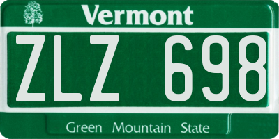 VT license plate ZLZ698