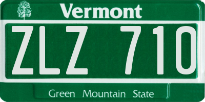 VT license plate ZLZ710