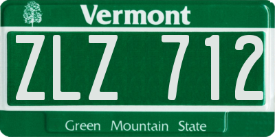 VT license plate ZLZ712