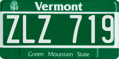VT license plate ZLZ719