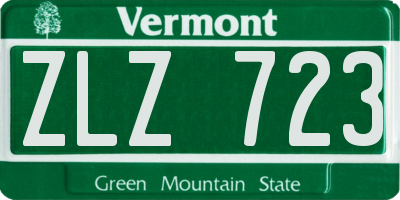 VT license plate ZLZ723