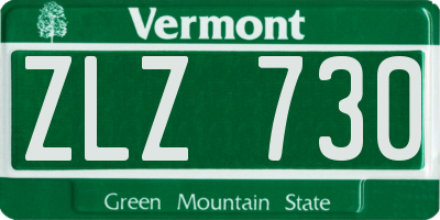 VT license plate ZLZ730