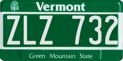 VT license plate ZLZ732