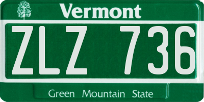 VT license plate ZLZ736