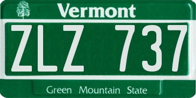 VT license plate ZLZ737