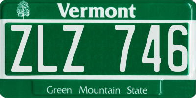 VT license plate ZLZ746