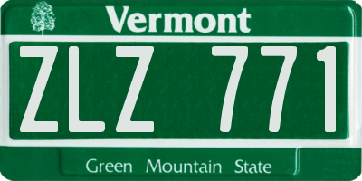 VT license plate ZLZ771