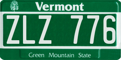 VT license plate ZLZ776
