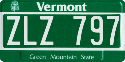 VT license plate ZLZ797