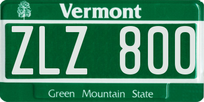 VT license plate ZLZ800