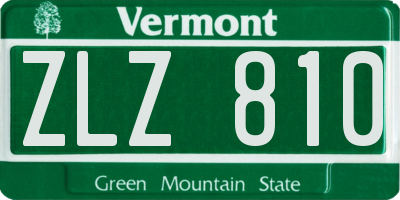 VT license plate ZLZ810