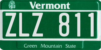 VT license plate ZLZ811