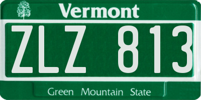 VT license plate ZLZ813