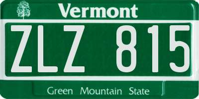 VT license plate ZLZ815