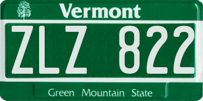 VT license plate ZLZ822