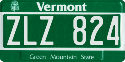 VT license plate ZLZ824