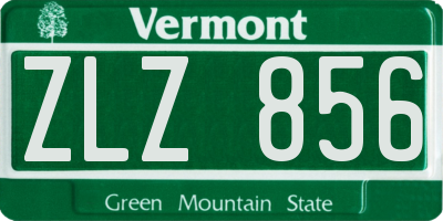 VT license plate ZLZ856