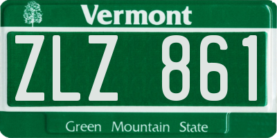 VT license plate ZLZ861