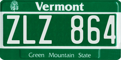 VT license plate ZLZ864