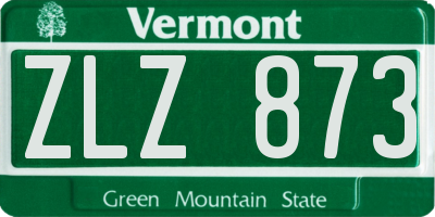 VT license plate ZLZ873