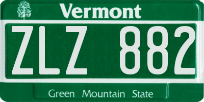 VT license plate ZLZ882