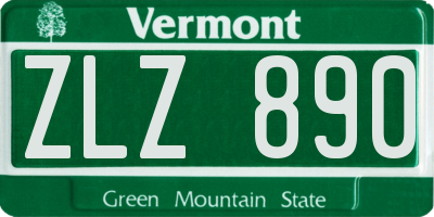VT license plate ZLZ890