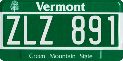 VT license plate ZLZ891