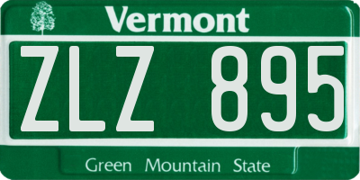 VT license plate ZLZ895