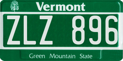 VT license plate ZLZ896