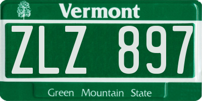 VT license plate ZLZ897