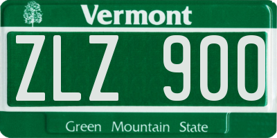 VT license plate ZLZ900