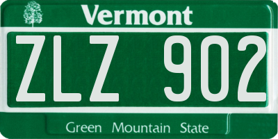 VT license plate ZLZ902