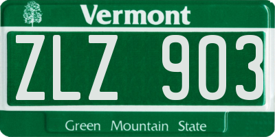 VT license plate ZLZ903