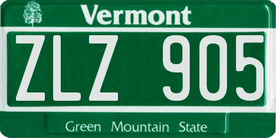 VT license plate ZLZ905