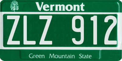 VT license plate ZLZ912
