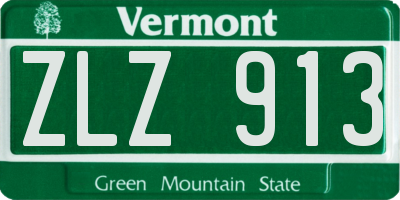 VT license plate ZLZ913