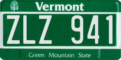 VT license plate ZLZ941
