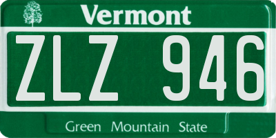 VT license plate ZLZ946
