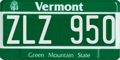 VT license plate ZLZ950