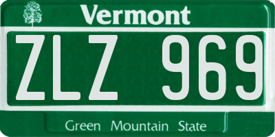 VT license plate ZLZ969