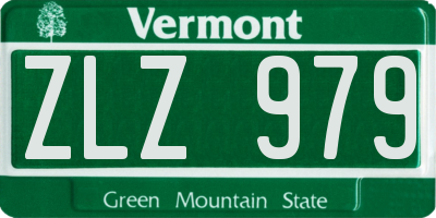 VT license plate ZLZ979
