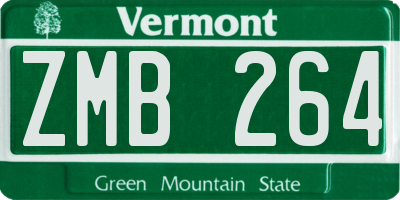 VT license plate ZMB264