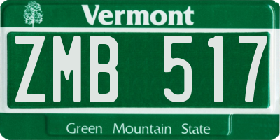 VT license plate ZMB517