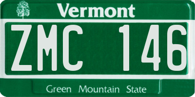 VT license plate ZMC146