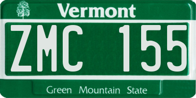 VT license plate ZMC155