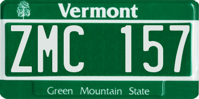 VT license plate ZMC157